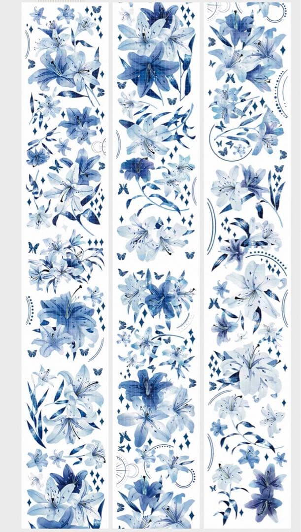 碎冰藍百合 海外マステ 切り売り