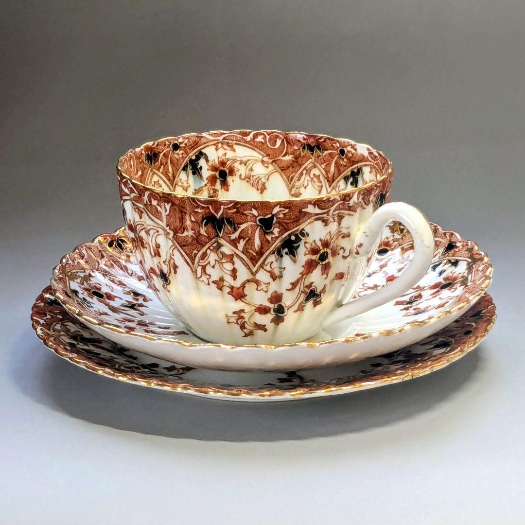 英国アンティーク　サミュエルラドフォード　1800年代トリオカップ＆ソーサー②