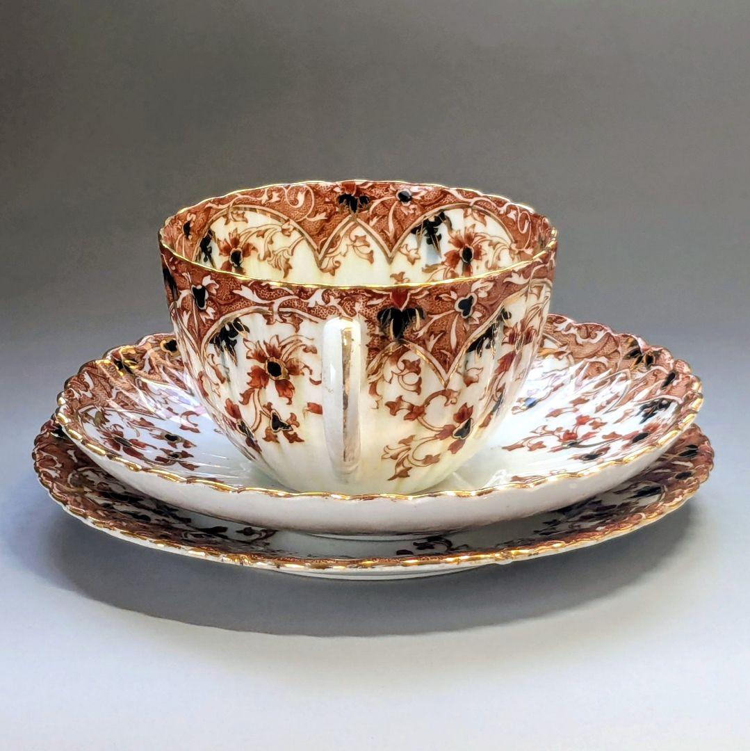 英国アンティーク　サミュエルラドフォード　1800年代トリオカップ＆ソーサー②