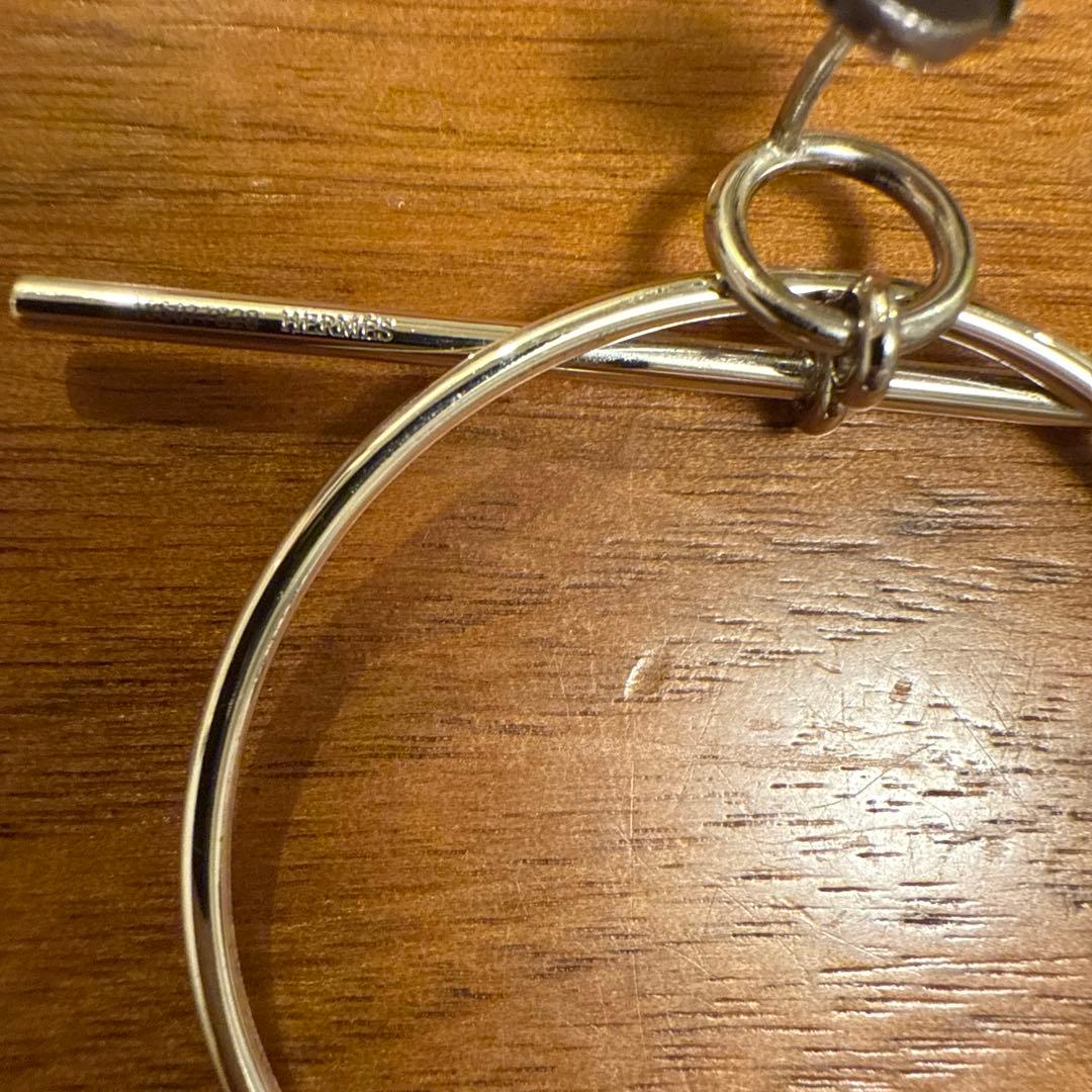 エルメス　エシャペ　フープピアス　MM シルバー