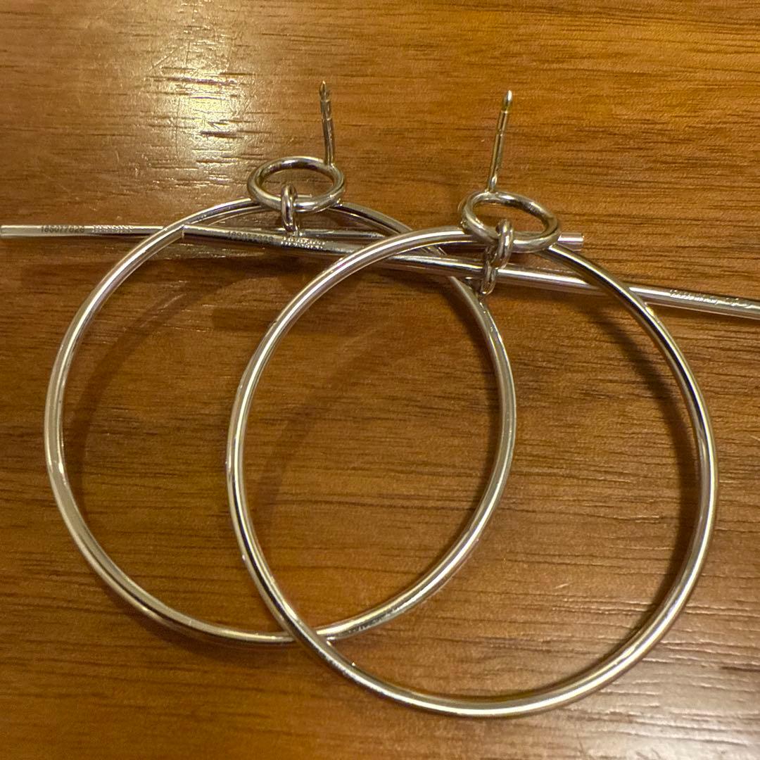エルメス　エシャペ　フープピアス　MM シルバー