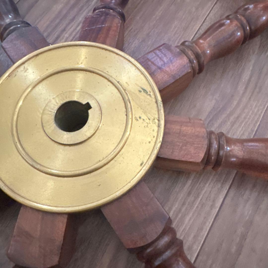 【在庫セール開催中！】木製 舵輪デザイン インテリア　（ 直径約92cm）