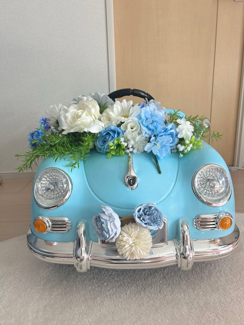 水色ラジコンカー　ポルシェ風おもちゃ