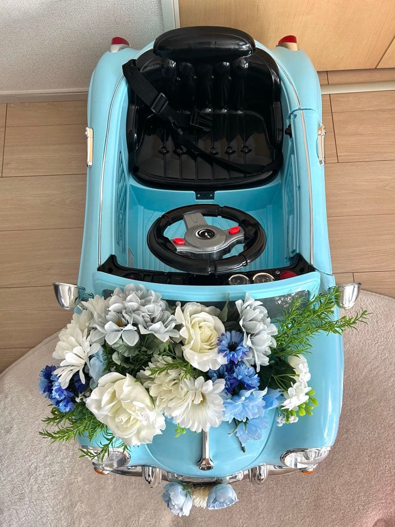 水色ラジコンカー　ポルシェ風おもちゃ