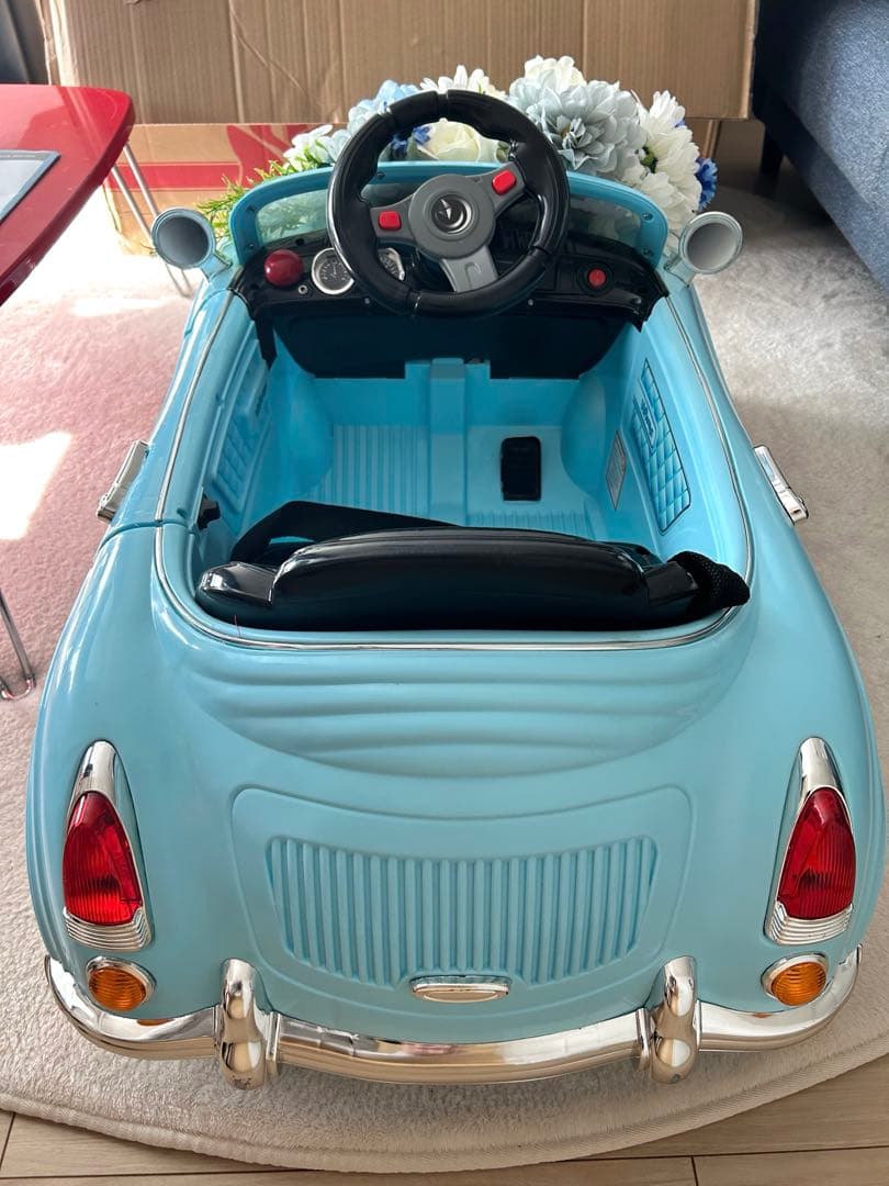 水色ラジコンカー　ポルシェ風おもちゃ