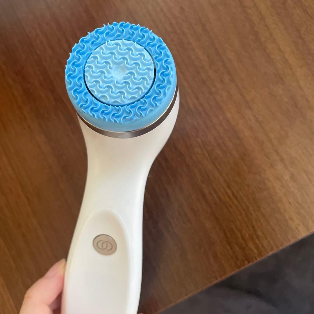 ルミスパ　洗顔ブラシ ホワイト＆ブルー