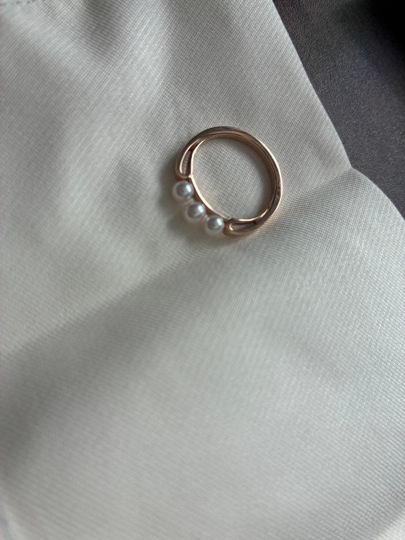 ミキモト　ベビーパールリング　13号　ピンクゴールド