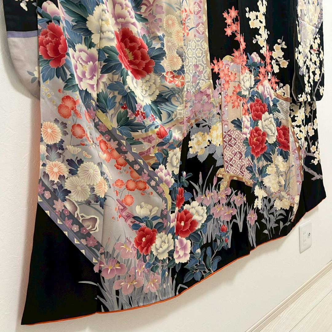 KP1777 振袖 身丈160cm 正絹 着物 成人式