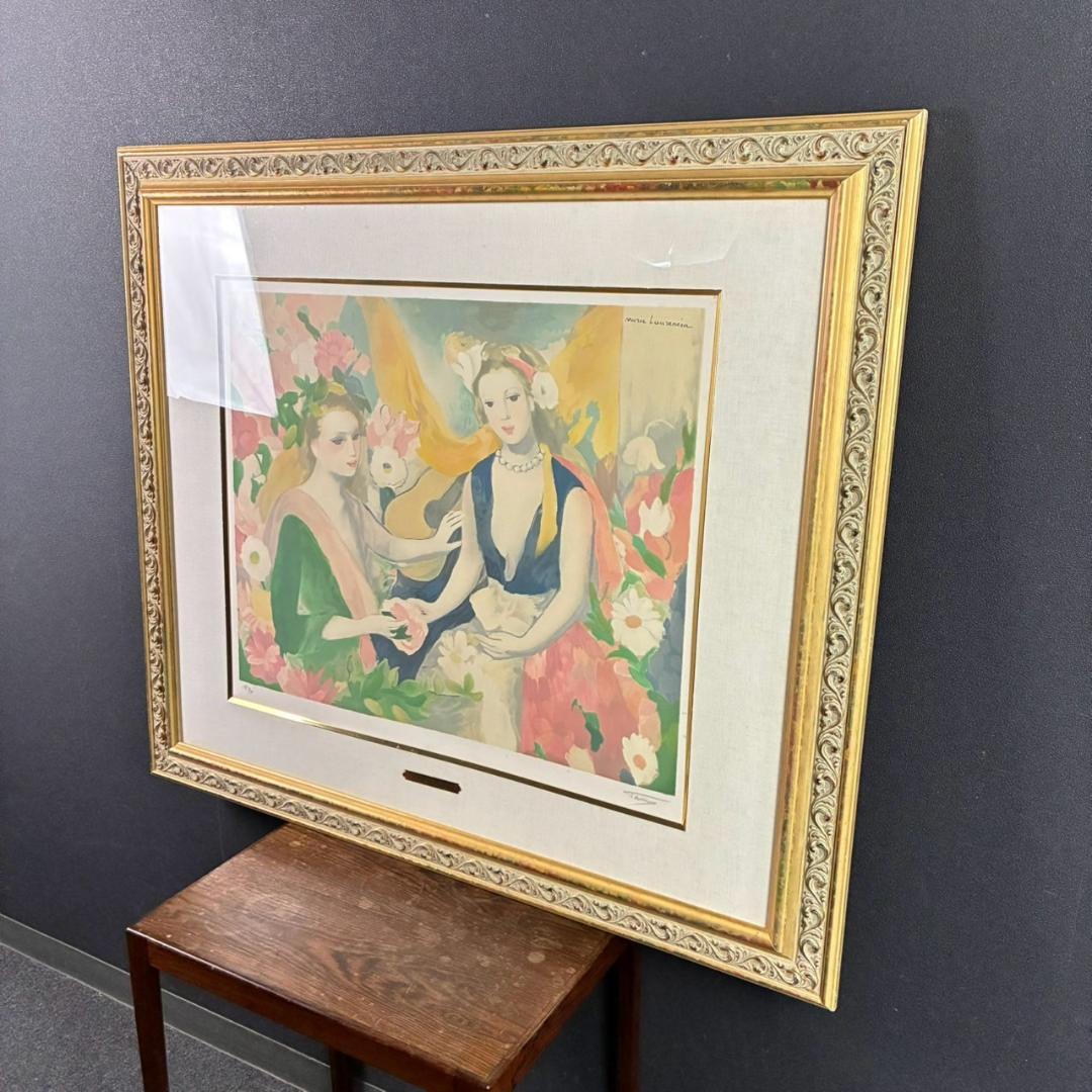 マリー・ローランサン「天使の娘」リトグラフ お洒落な額装 フランス