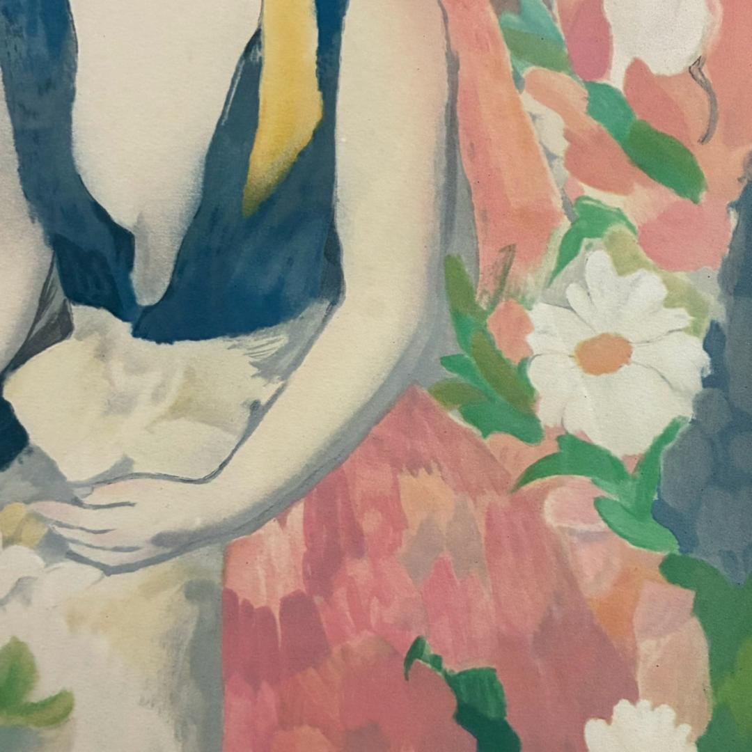 マリー・ローランサン「天使の娘」リトグラフ お洒落な額装 フランス