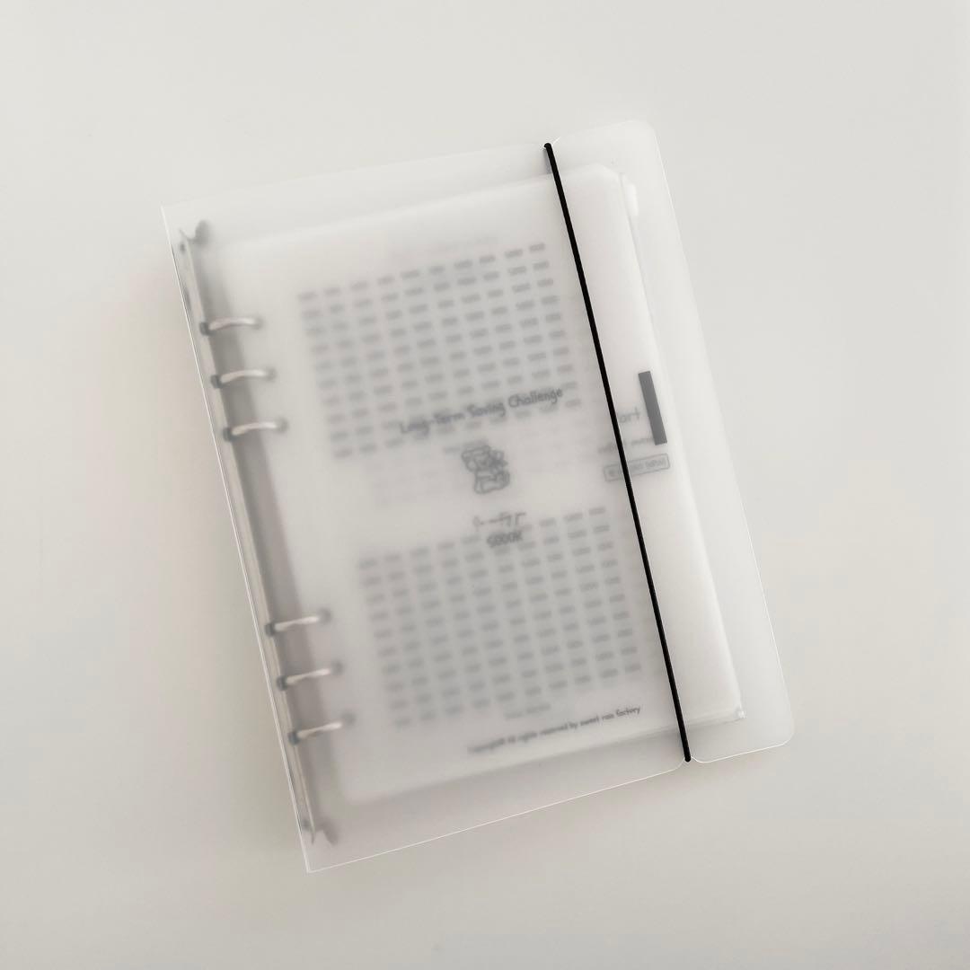 早い者勝ち　韓国　貯金　貯蓄　バインダー　カバー　リフィル　A5 くま　ベア