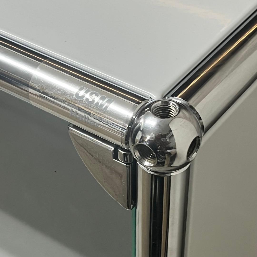 ★〜12/4迄★USMハラー 鍵付 ガラス扉 ２列３段 , lightgray