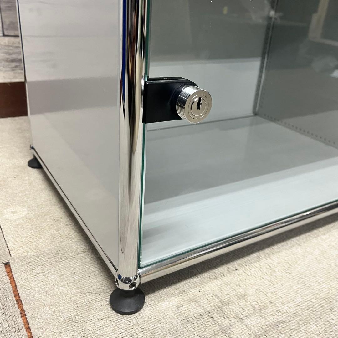 ★〜12/4迄★USMハラー 鍵付 ガラス扉 ２列３段 , lightgray