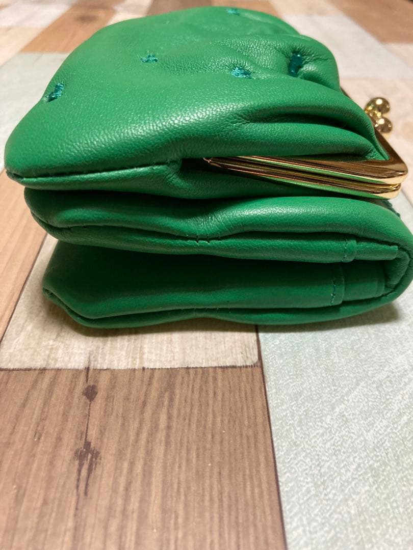 早い者勝ち／ツモリチサト／プチねこがま口財布／緑