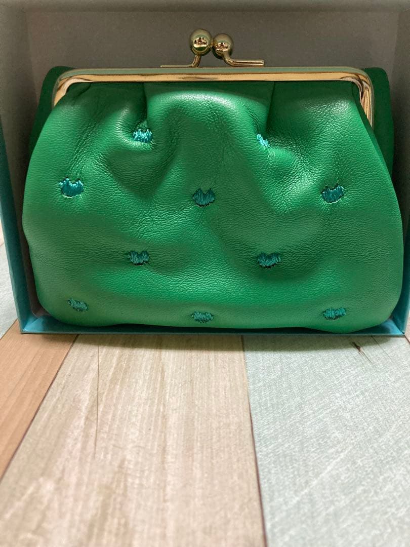 早い者勝ち／ツモリチサト／プチねこがま口財布／緑