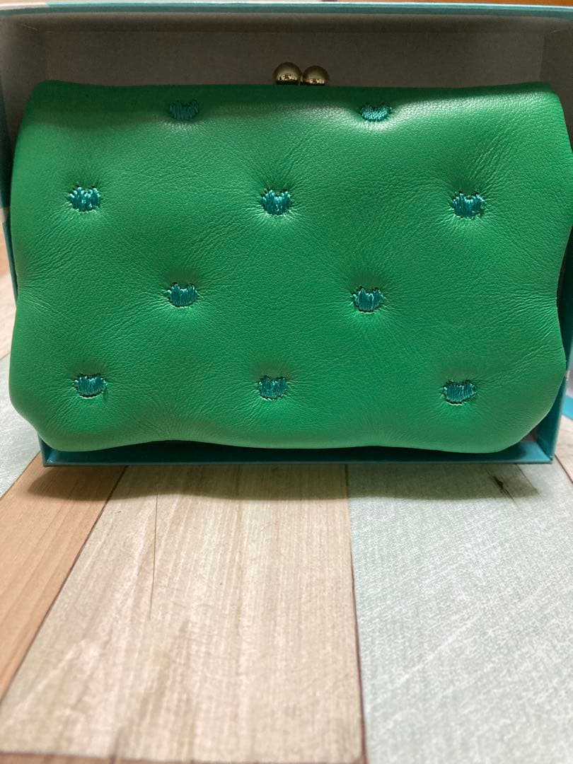 早い者勝ち／ツモリチサト／プチねこがま口財布／緑