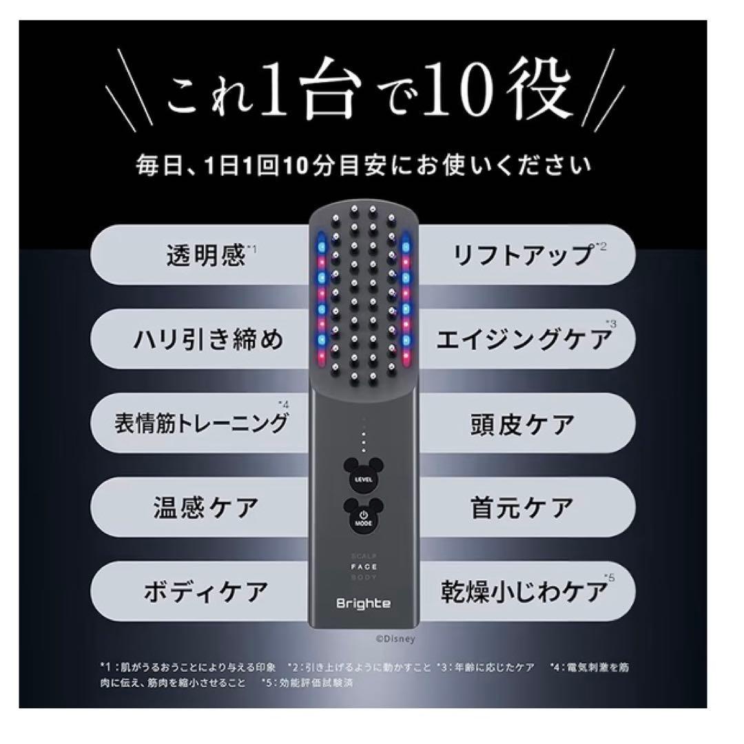 Brighte ELEKI BRUSH+ブラックミッキー限定デザインヘアクリップ