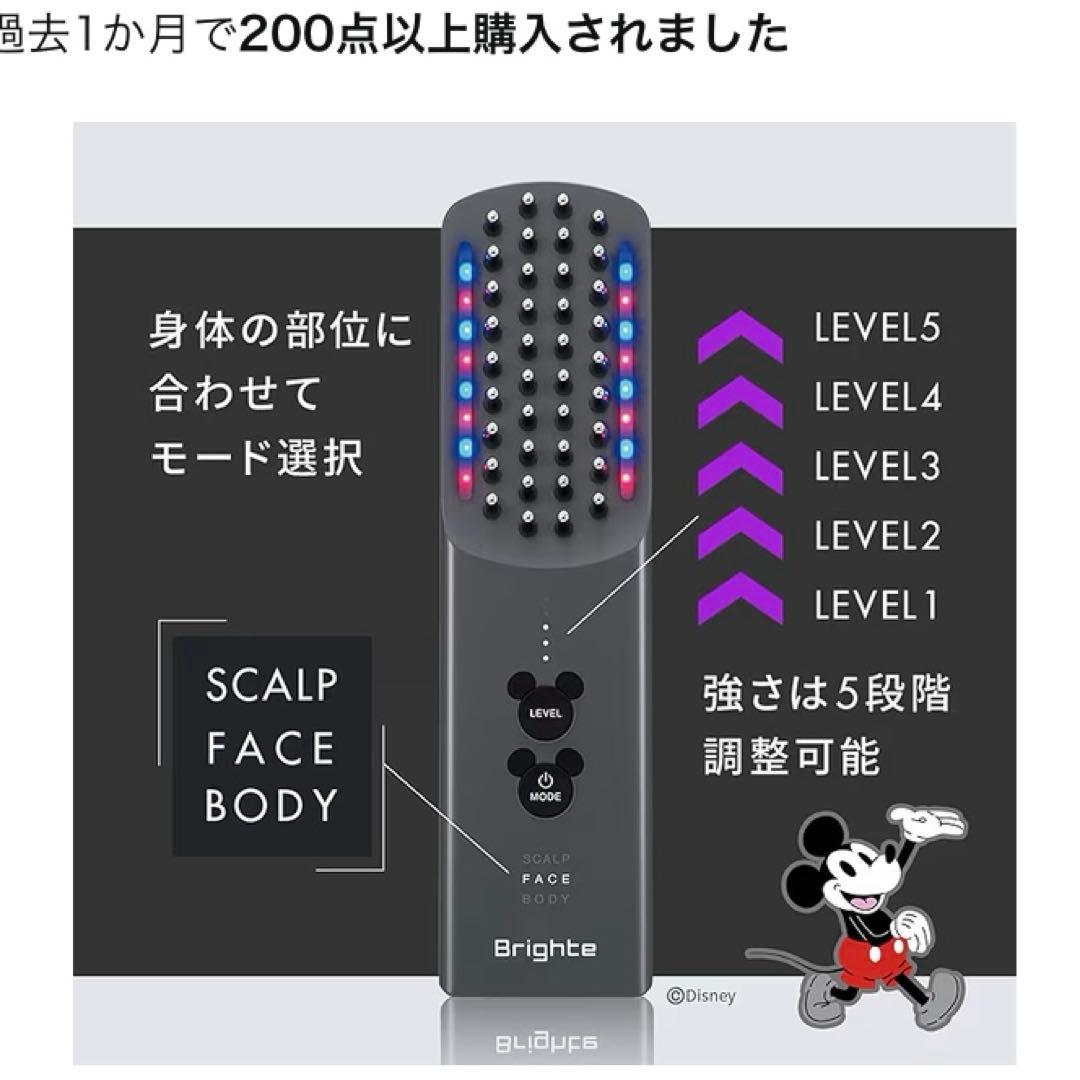 Brighte ELEKI BRUSH+ブラックミッキー限定デザインヘアクリップ