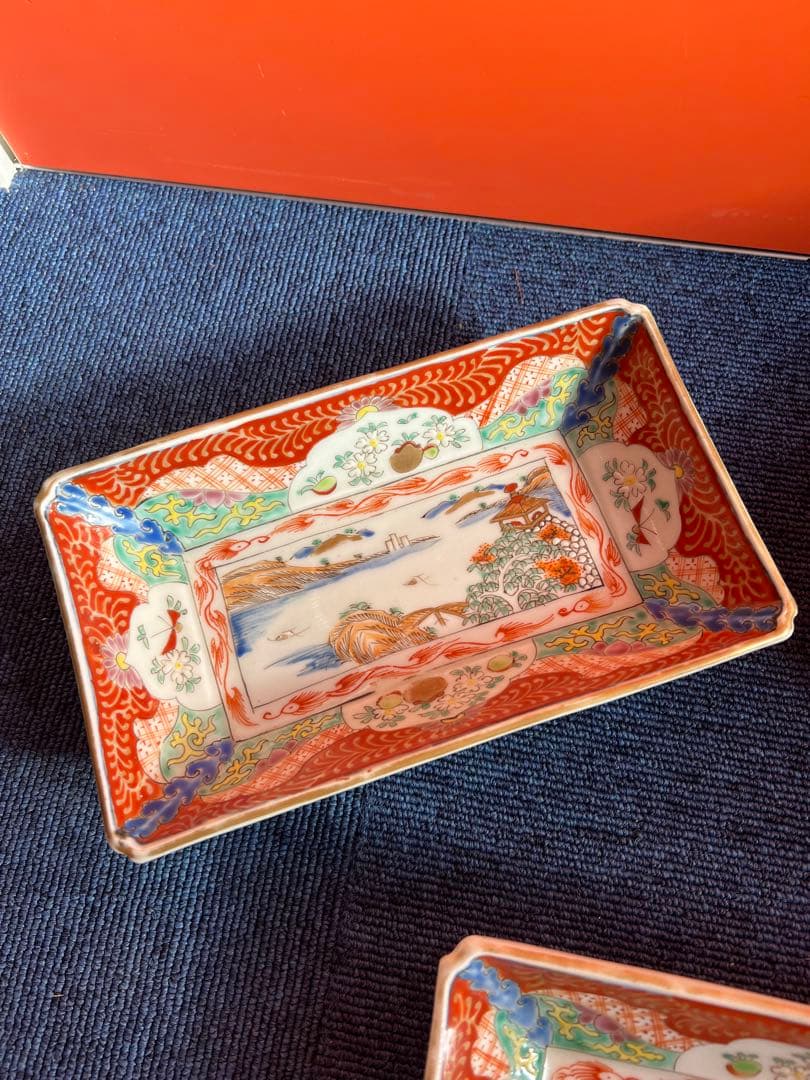 1263 中国　骨董　大明成化年製　時代皿　3客　時代物