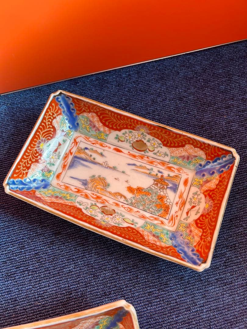 1263 中国　骨董　大明成化年製　時代皿　3客　時代物