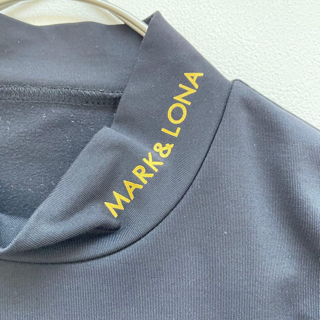 マークアンドロナ 裏起毛 モックネック ハイネック ロゴ ゴールド 冬Tシャツ
