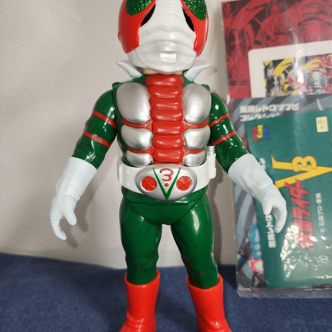 東映レトロソフビコレクション　仮面ライダーV3　ビニールマフラー版　面取れ