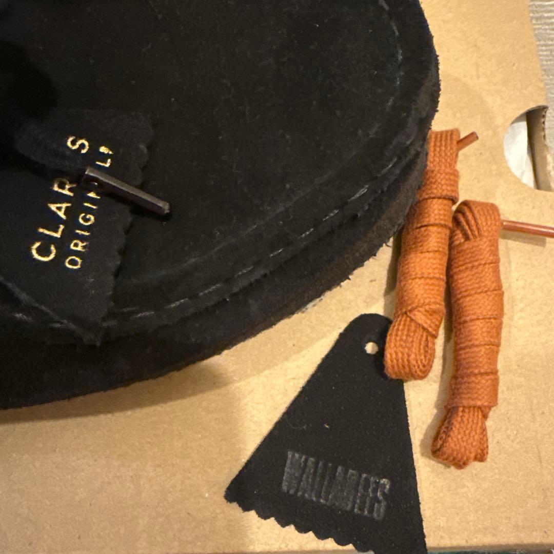 クラークス　ワラビー　スェード黒　箱付き