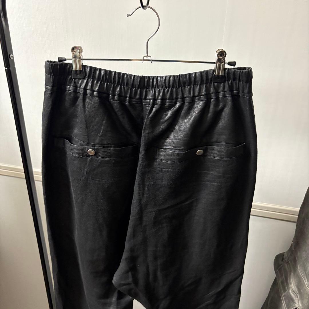 rick owens コーティングパンツ