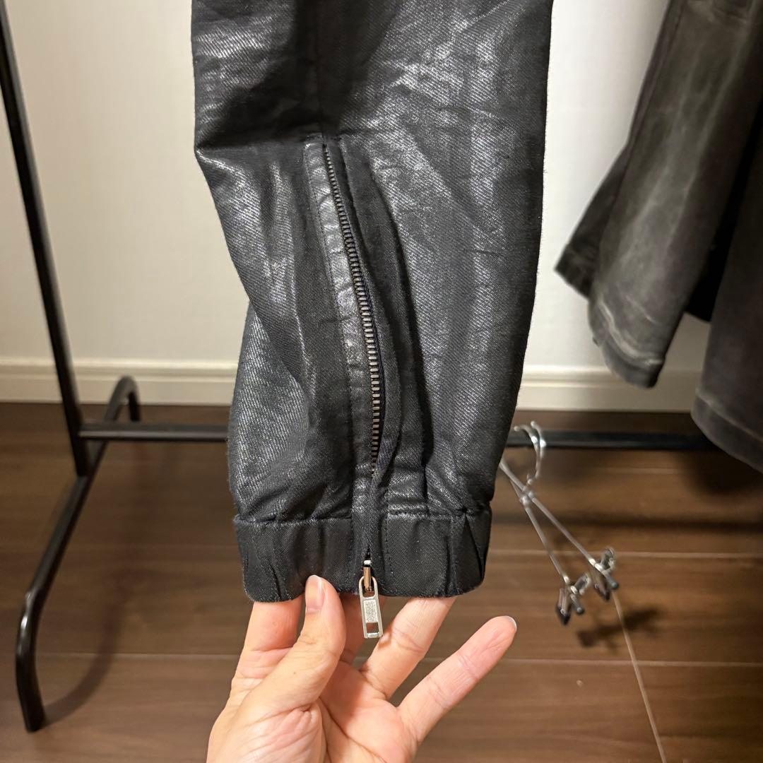 rick owens コーティングパンツ