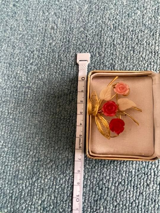 白珊瑚 桃珊瑚 血赤珊瑚のブローチ