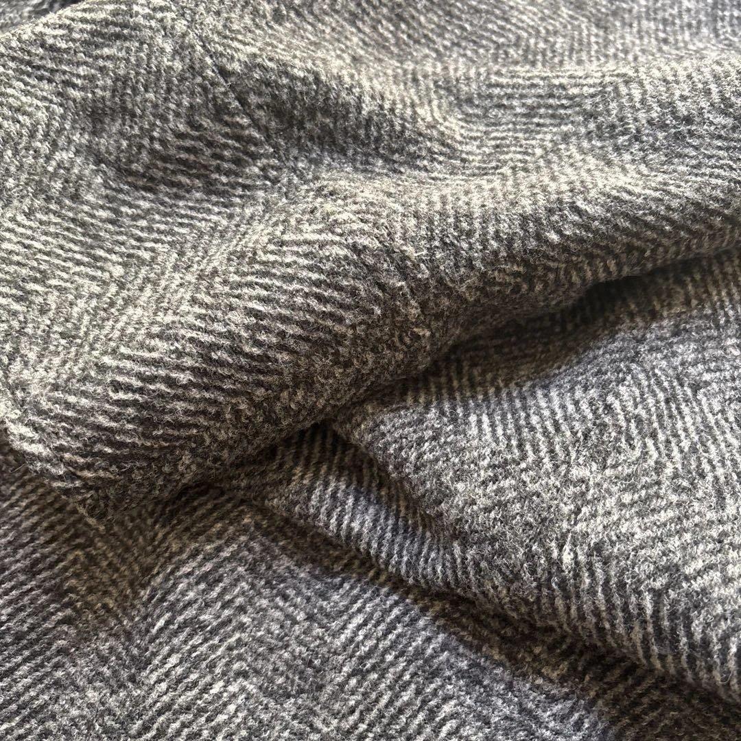 Spick & Span Wスライバーヘリンボーンミドルコート 36 ブラック