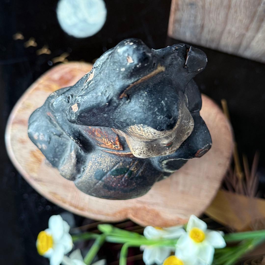 新春特別リリース‼️最強フィギュリンお福さん‼️「御福土偶」鵤幸右衛門作桐箱箱書あり