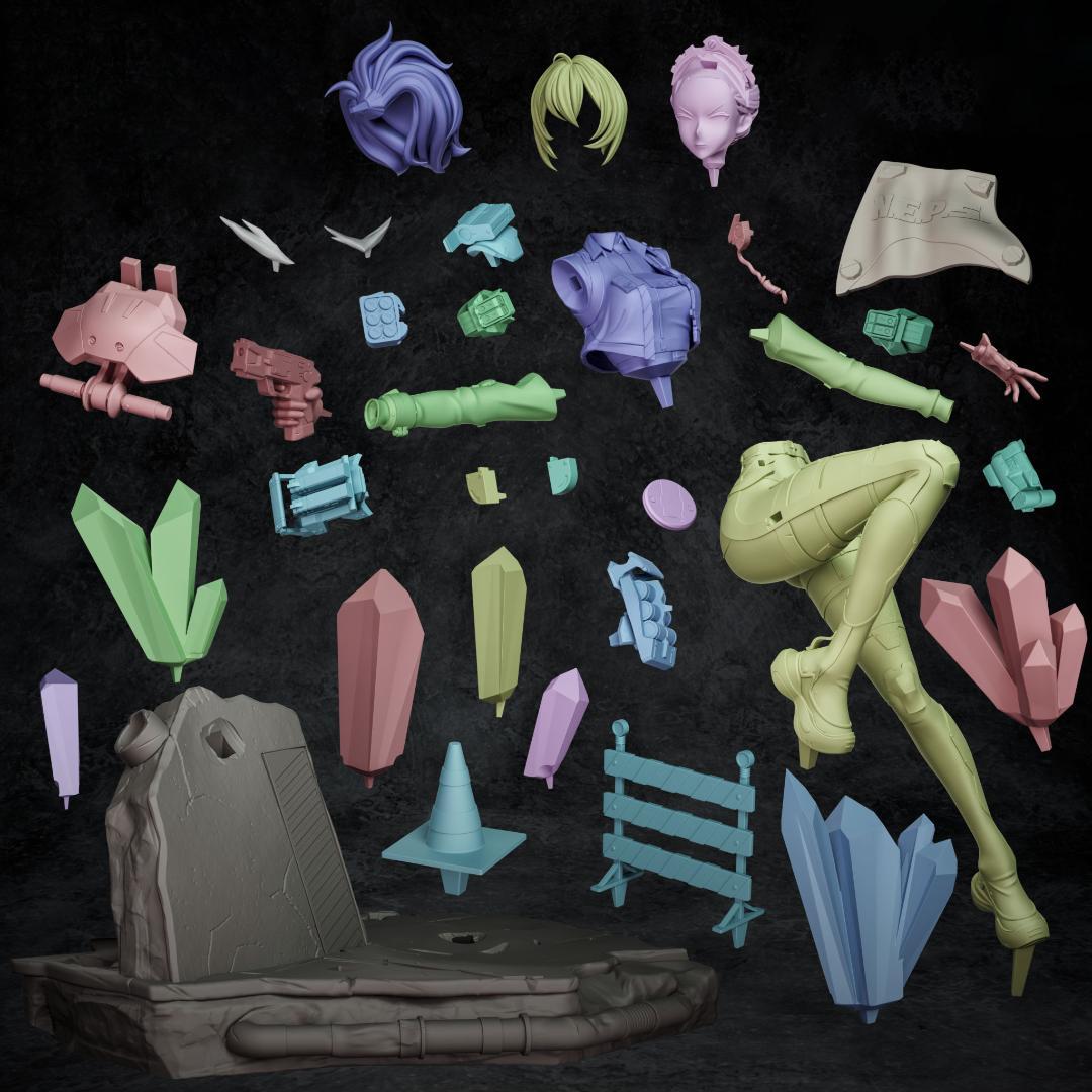 1/8　未塗装未組立　【 朱鸢 ゼンレスゾーンゼロ 】フィギュア　ガレージキット