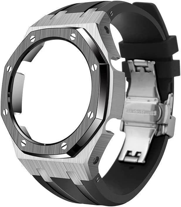GA-2100 GA-2110 第四世代ベゼル&ベルト カスタム パーツ 銀＆黒