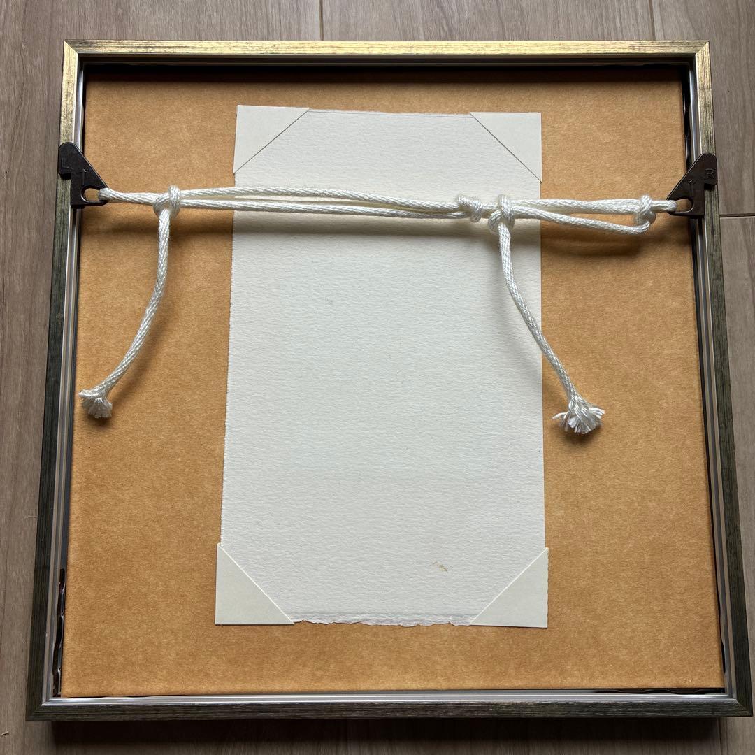 早川義孝 蝶 ブルー 原画 額付き