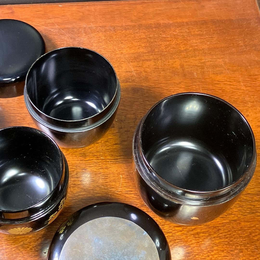 棗 各種 5点 茶道具 金彩 漆棗 中村秀甫 T1031-14