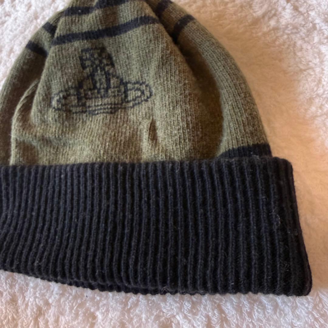 【美品】Vivienne Westwood オリーブグリーン ニット帽 希少