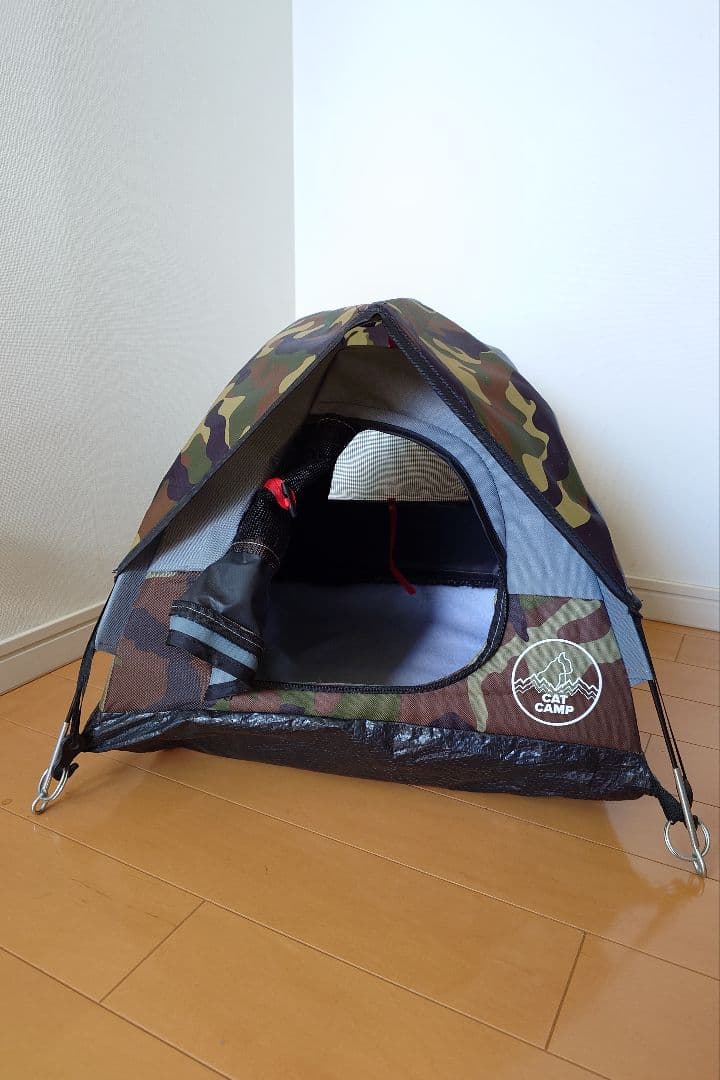 CAT CAMP　テント　ペットテント　猫ベッド　キャットテント　迷彩　カモ柄