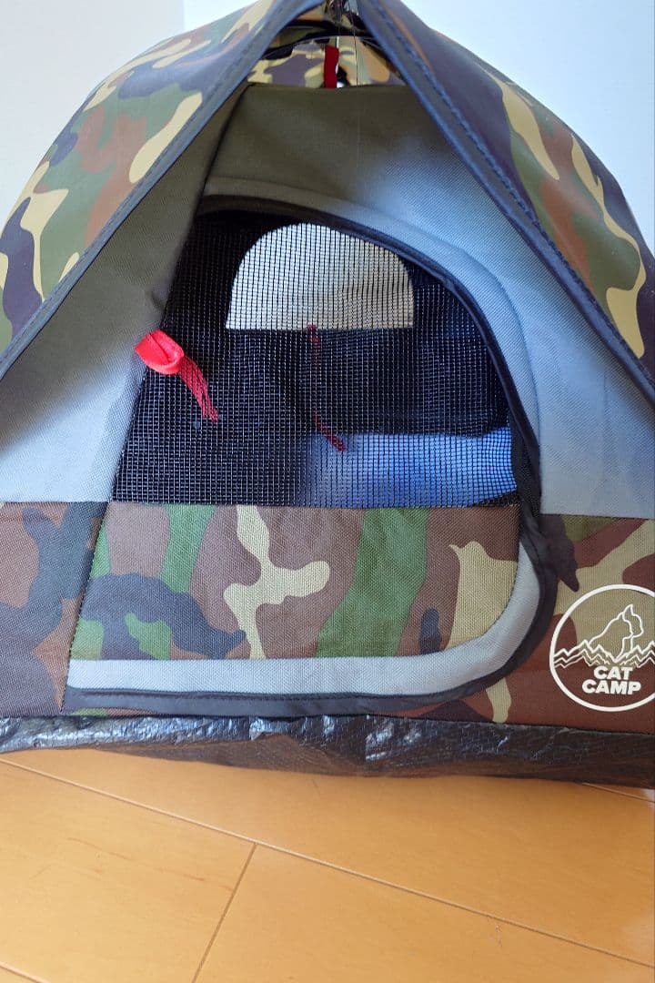 CAT CAMP　テント　ペットテント　猫ベッド　キャットテント　迷彩　カモ柄