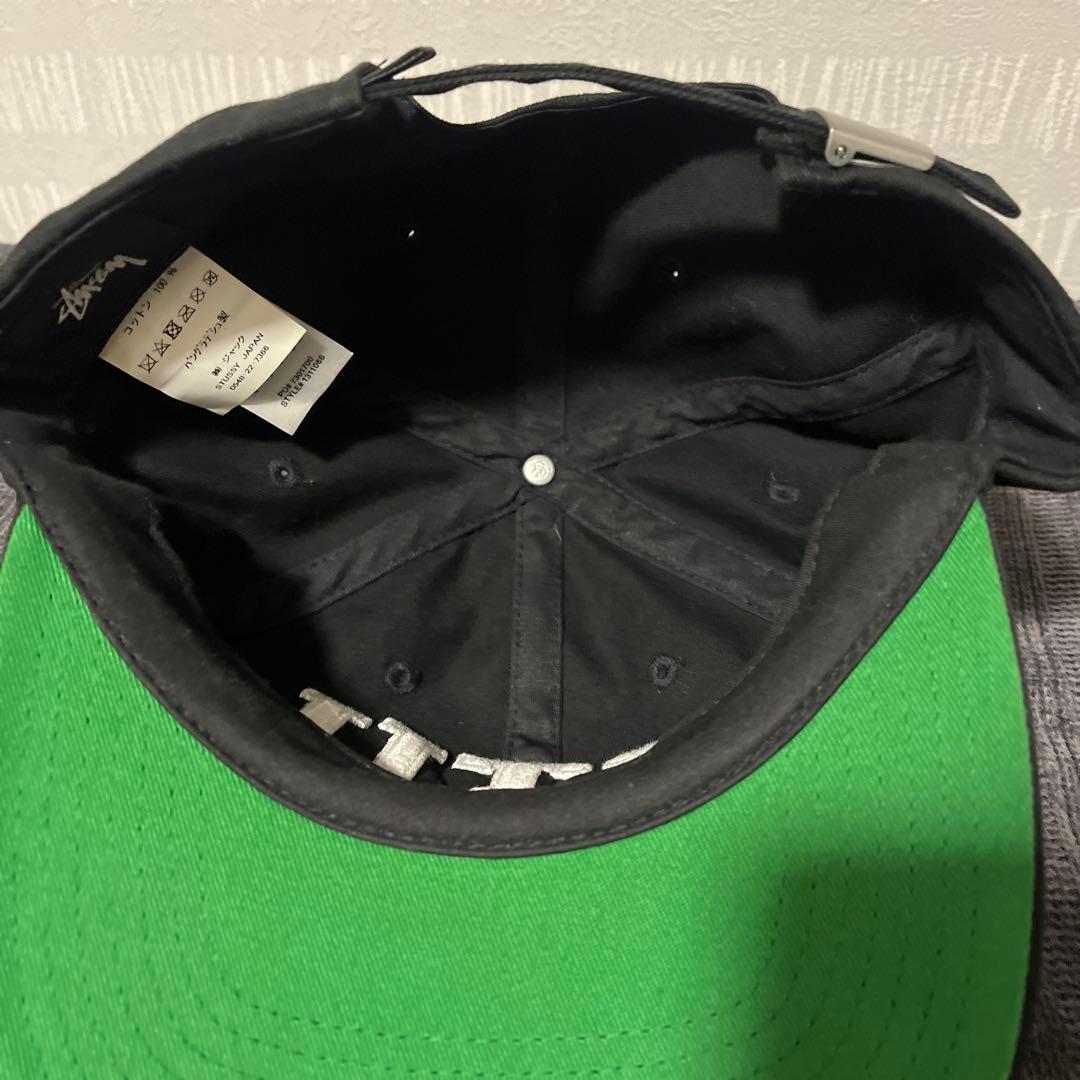 STU刺繍 ブラックキャップ Stussy