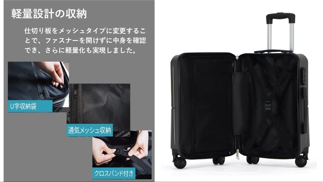 格安スーツケース・キャリーケース 3点セット Sサイズ機内持ち込み 出張 旅行