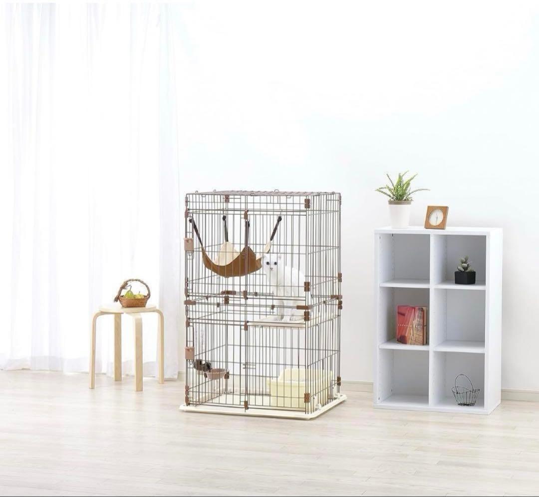 Richell キャットケージ 2段式 リラックスCサークル BR S