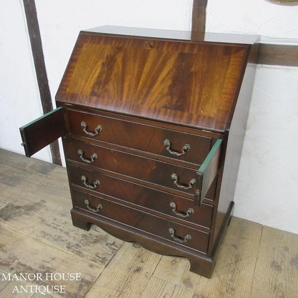 イギリス アンティーク 家具 ライティングビューロー デスク 机 6469d
