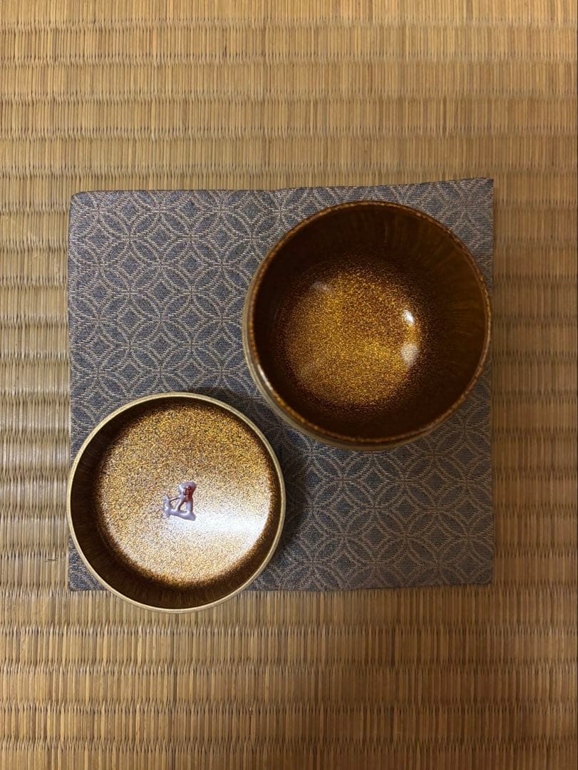 鵬雲斎　箱書　遠山大棗　新井宗賀　加賀蒔絵　蒔絵　棗　茶器　茶道具