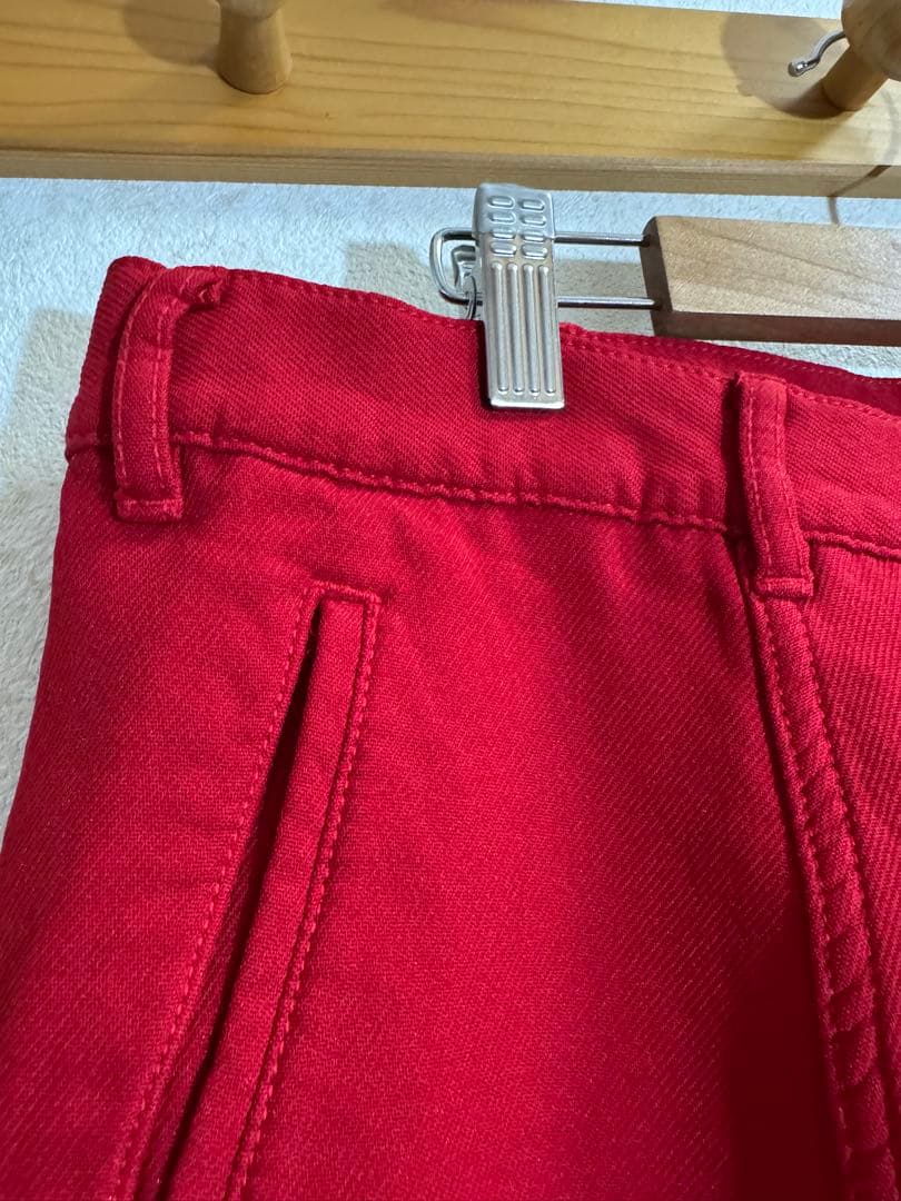 コムデギャルソンオムプリュス　赤 サルエルパンツ フロントボタン　Sサイズ