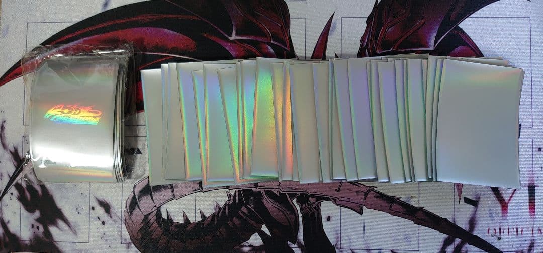 遊戯王 5ds ロゴ スリーブ シルバー 未使用58枚 使用42枚