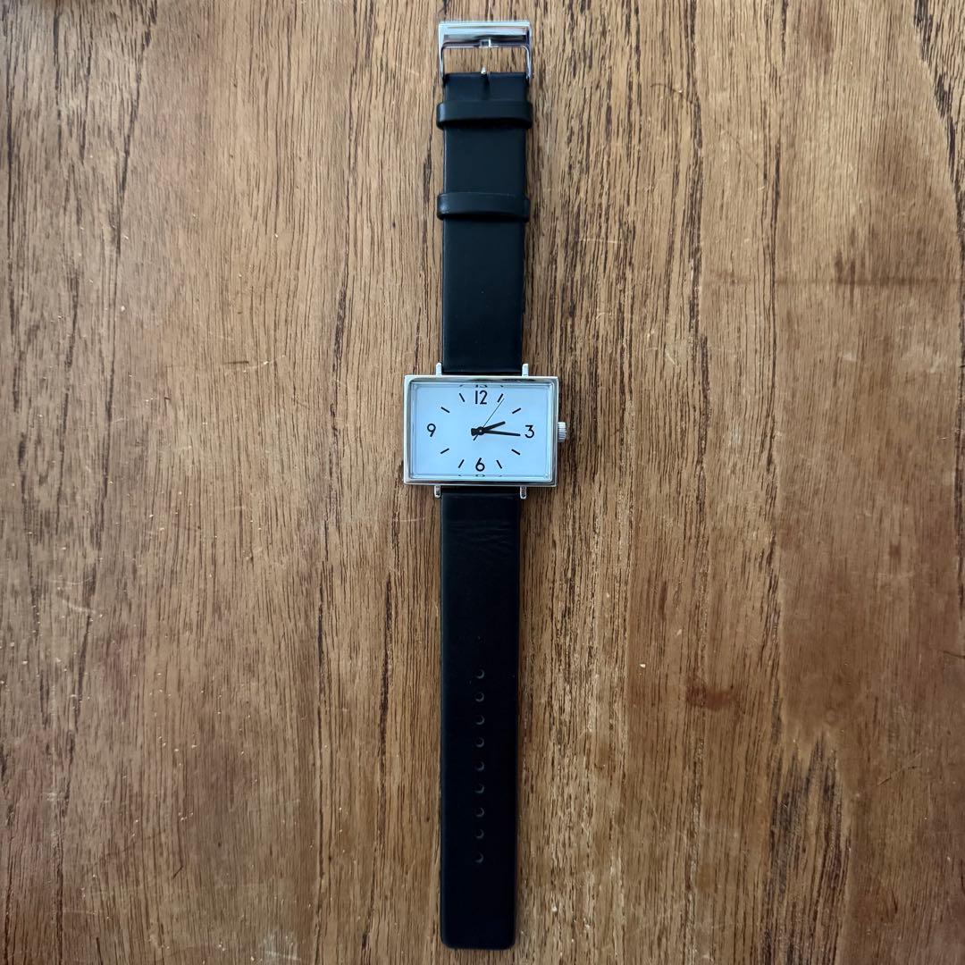 無印良品　MUJI 腕時計　駅の時計　ブラック　深澤直人