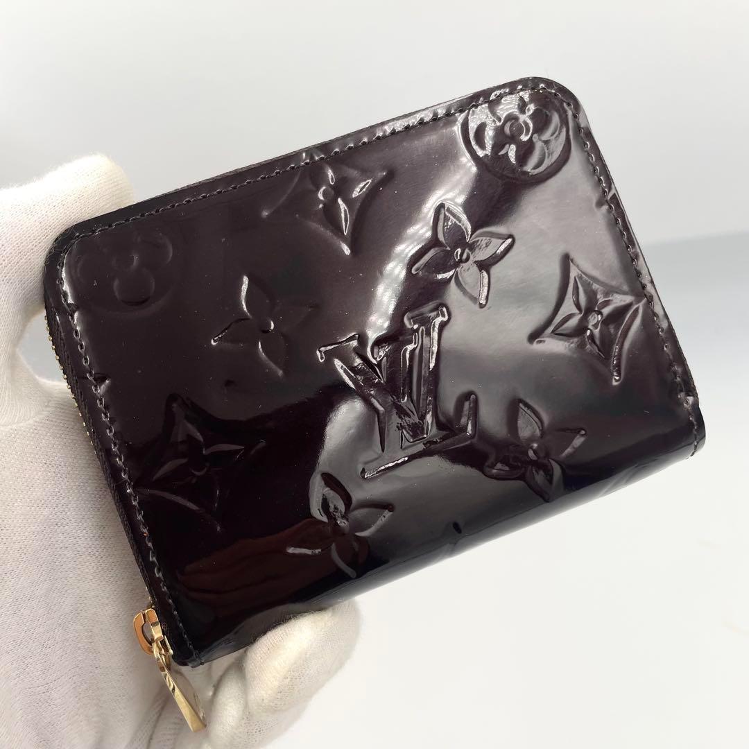 美品・鑑定済★ルイヴィトン　ヴェルニ　ジッピーパース　アマラント