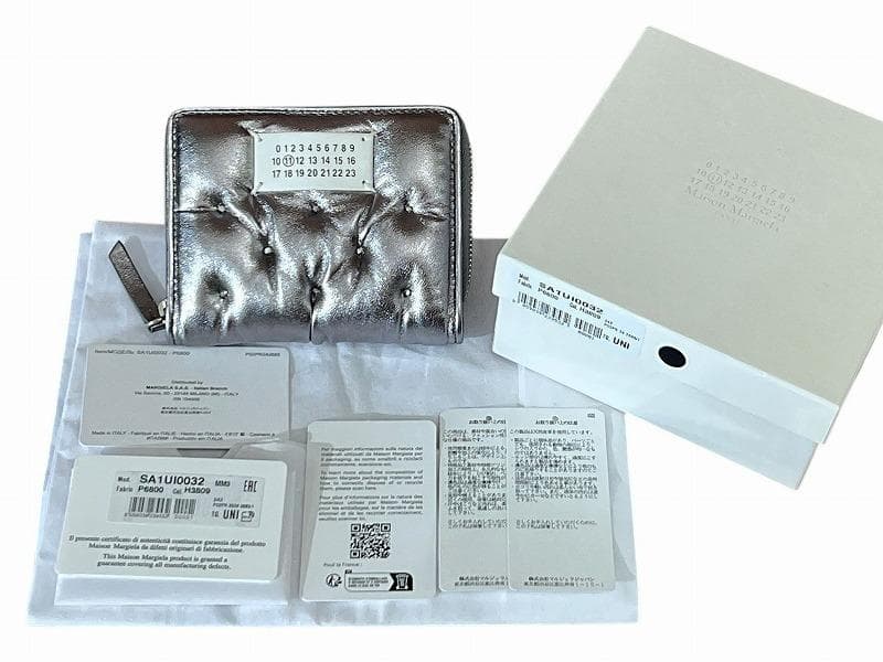 未使用保管品 メゾンマルジェラ グラムスラム ナッパレザー スモール ウォレット
