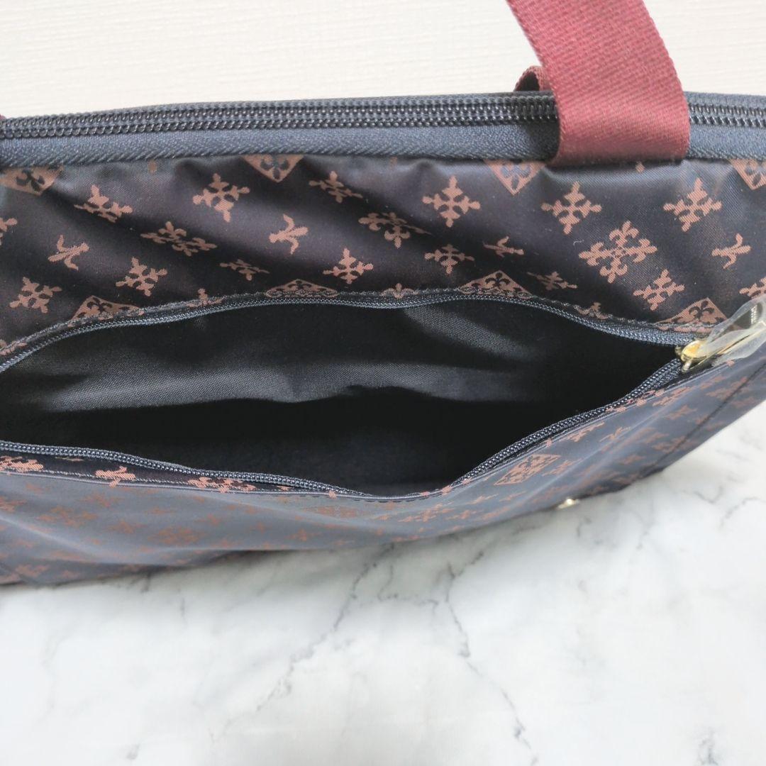 【極美品】russet ラシット ナイロン PCケース　ネイビー×ボルドー A4